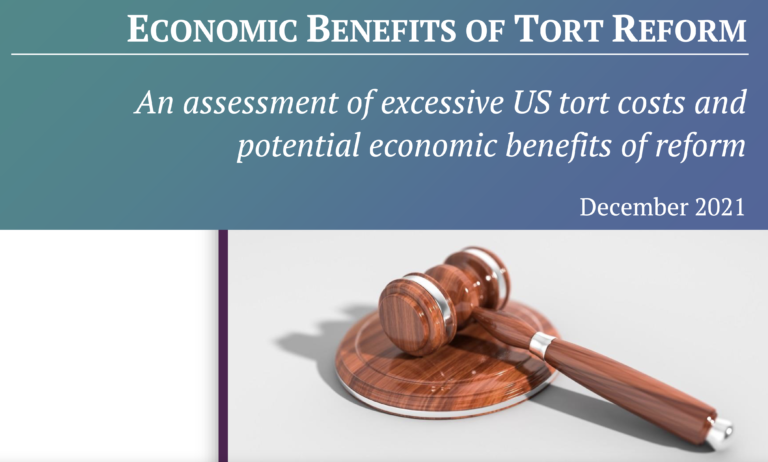 Economic Benefits of Tort Reform